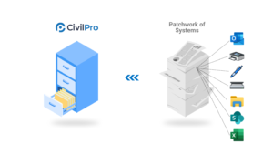 Civil engineers managing construction quality assurance on site with CivilPro software